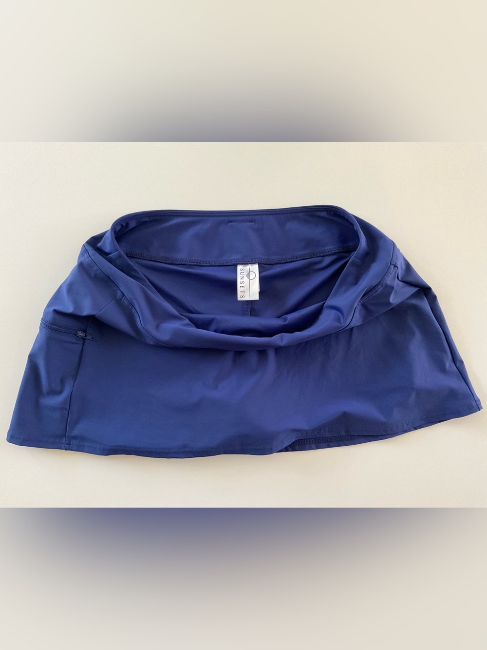 Sunsets Sporty Swim Skirt in Navy Women's Size Small W/ Attached Shorts - Picture 6 of 8
